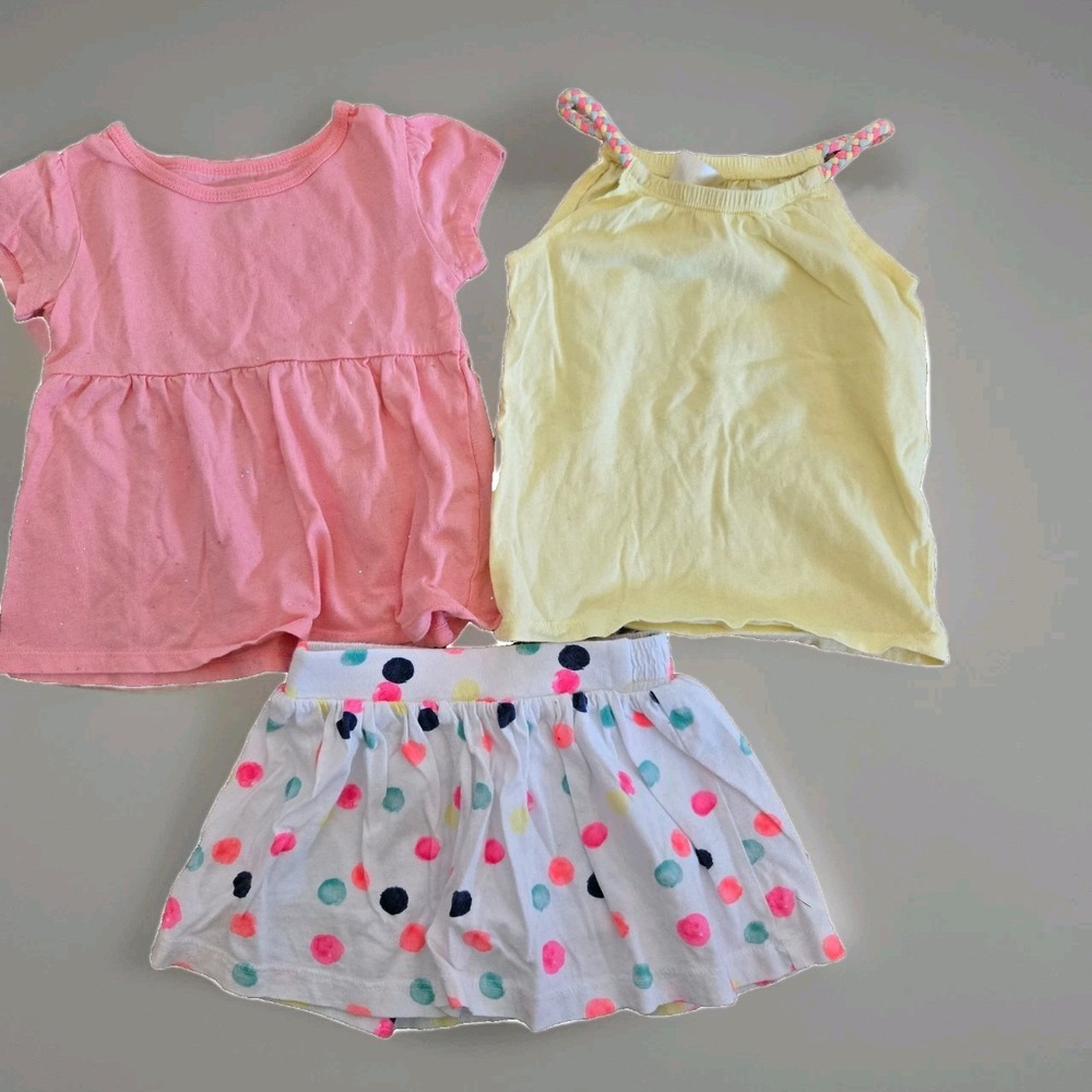 Carters Oshkosh Colorful Toddler Outfit Set - Summer Tops‎ And Skirts 2T
